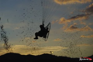 Paramotor atardecer